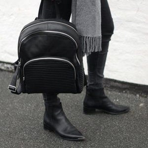 ❗️SOLD❗️Markberg Denmark Minimalist Black Leather Backpack